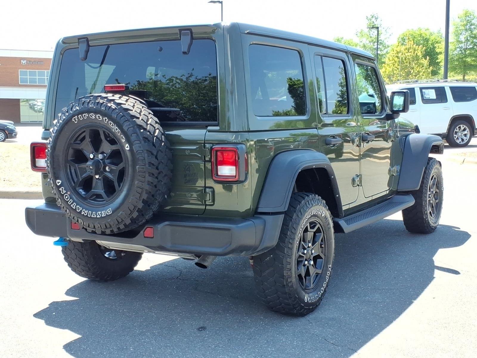 Used 2023 Jeep Wrangler 4xe Willys 4XE with VIN 1C4JJXN6XPW592201 for sale in Pineville, NC