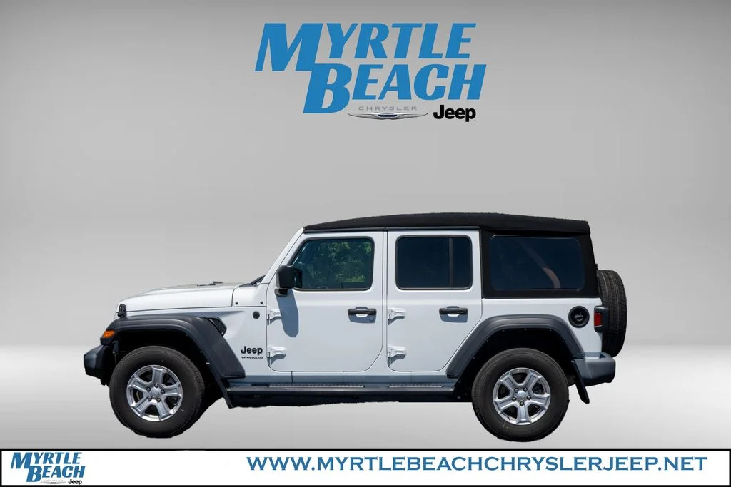 Used 2022 Bright White Clearcoat Jeep Unlimited Sport S image 3