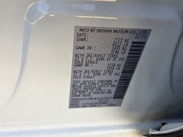 Used 2024 White Nissan SV image 17