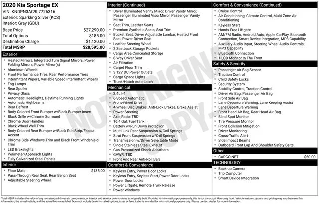 Used 2020 Silver Kia EX image 43