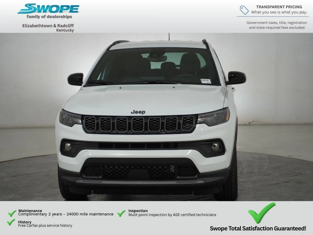 New 2026 Bright White Clear-Coat Exterior Paint Jeep Latitude Altitude image 8
