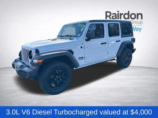 Used 2020 Bright White Clearcoat Jeep Unlimited Sport Altitude image 3