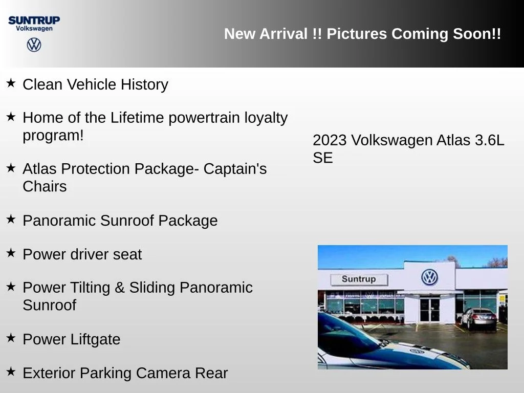 Used 2023 Black Volkswagen 3.6L V6 SE w/Technology image 3