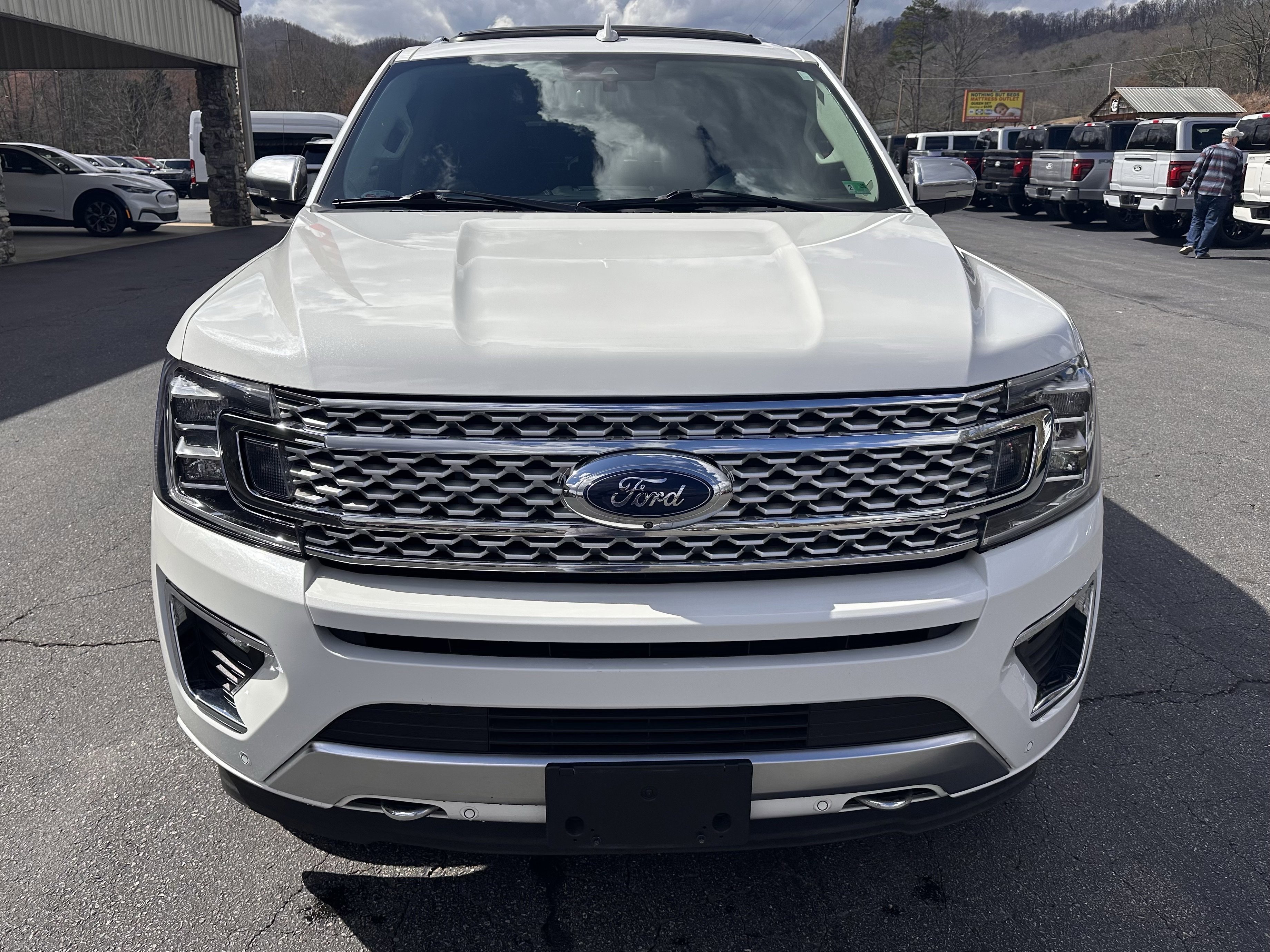 Certified Used 2021 Star White Metallic Tri-Coat Ford Platinum image 3