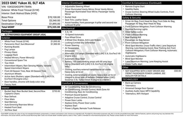 Used 2023 White GMC SLT image 33