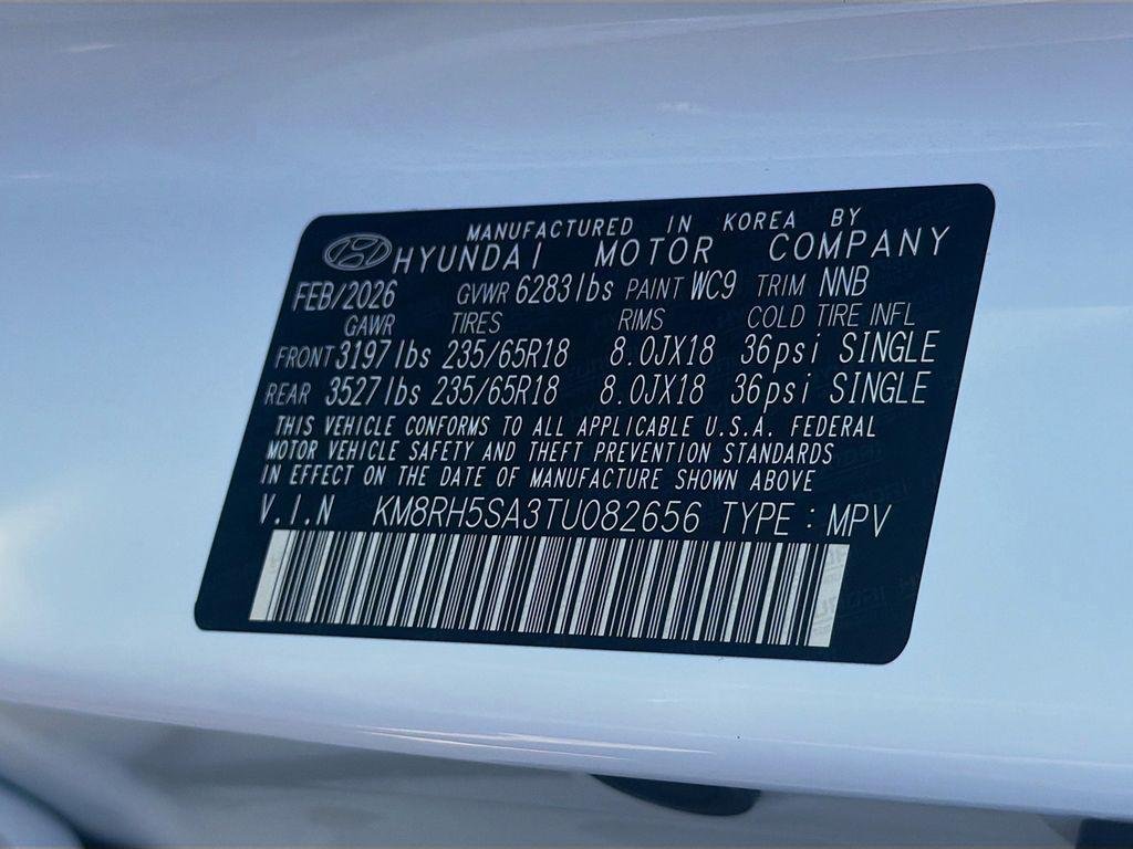 New 2026 Creamy White Pearl Hyundai Blue SEL Premium 7P image 28