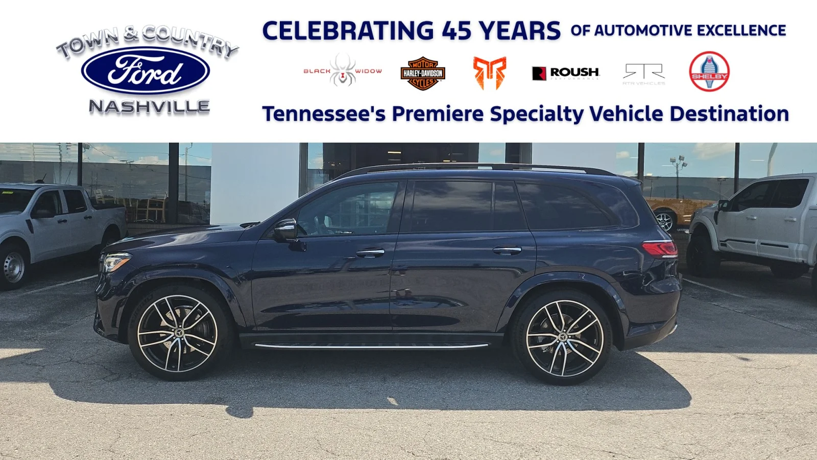 Used 2021 Blue Mercedes-Benz GLS 580 image 1
