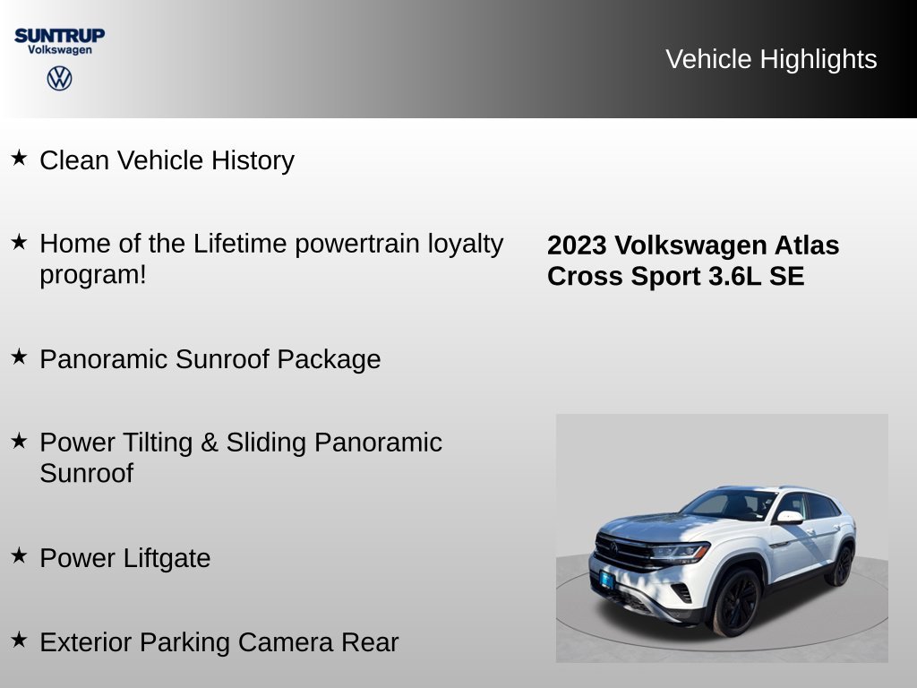 Used 2023 White Volkswagen 3.6L V6 SE w/Technology image 8