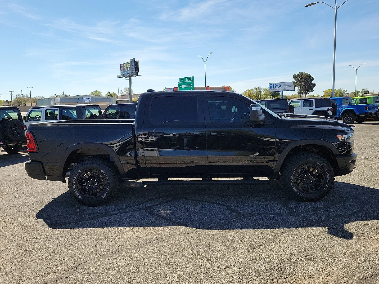 New 2026 Diamond Black Crystal Pearlcoat Ram REBEL CREW CAB 4X4 5