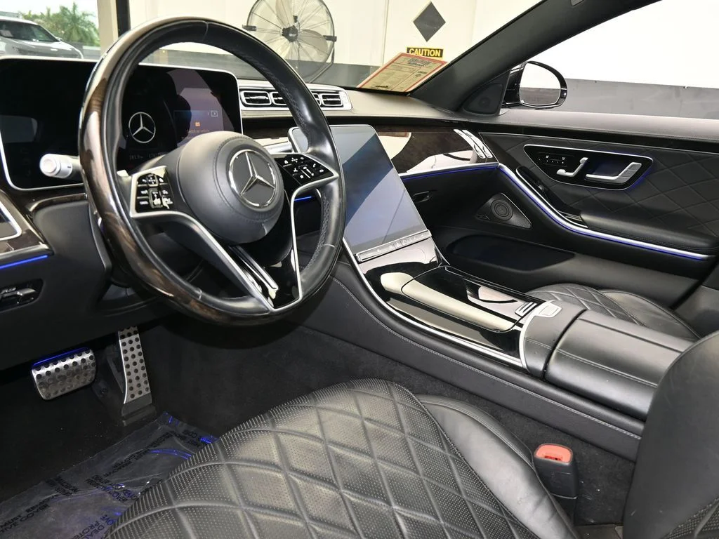 Used 2021 Obsidian Black/designo Diamon White Mercedes-Benz S 580 image 12