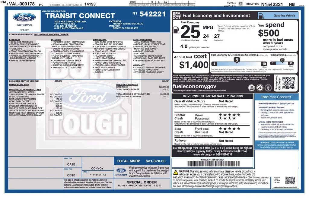 Used 2022 White Ford XLT image 7