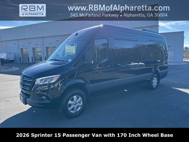 New 2026 Obsidian Black Metallic Mercedes-Benz 170 Wheel Base 15 Passenger image 7