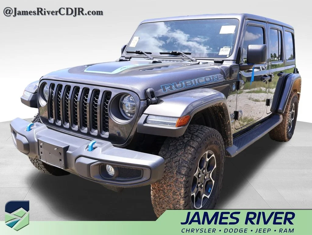 Used 2022 Gray Jeep Unlimited Rubicon 4xe image 1