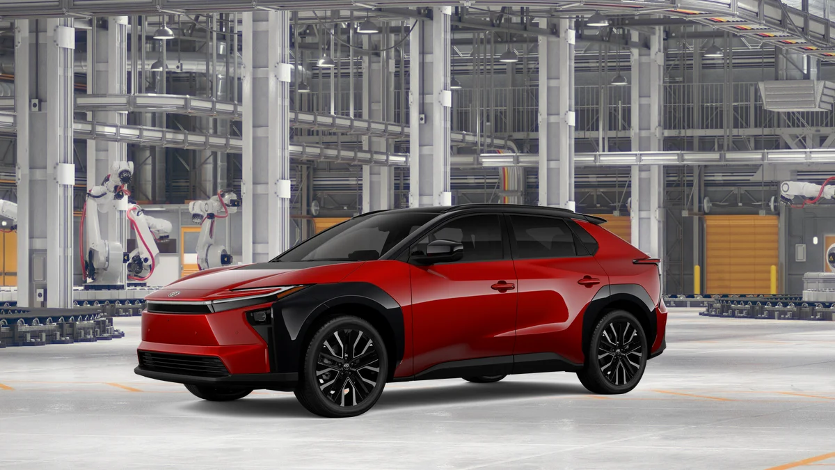 New 2026 Supersonic Red with Midnight Black Metallic roof Toyota Limited image 2