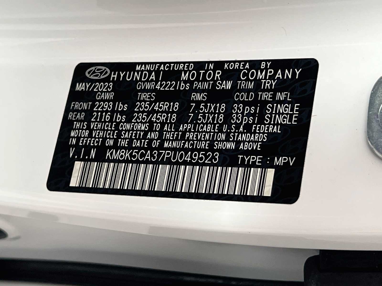 Used 2023 Lunar White Hyundai Limited image 33