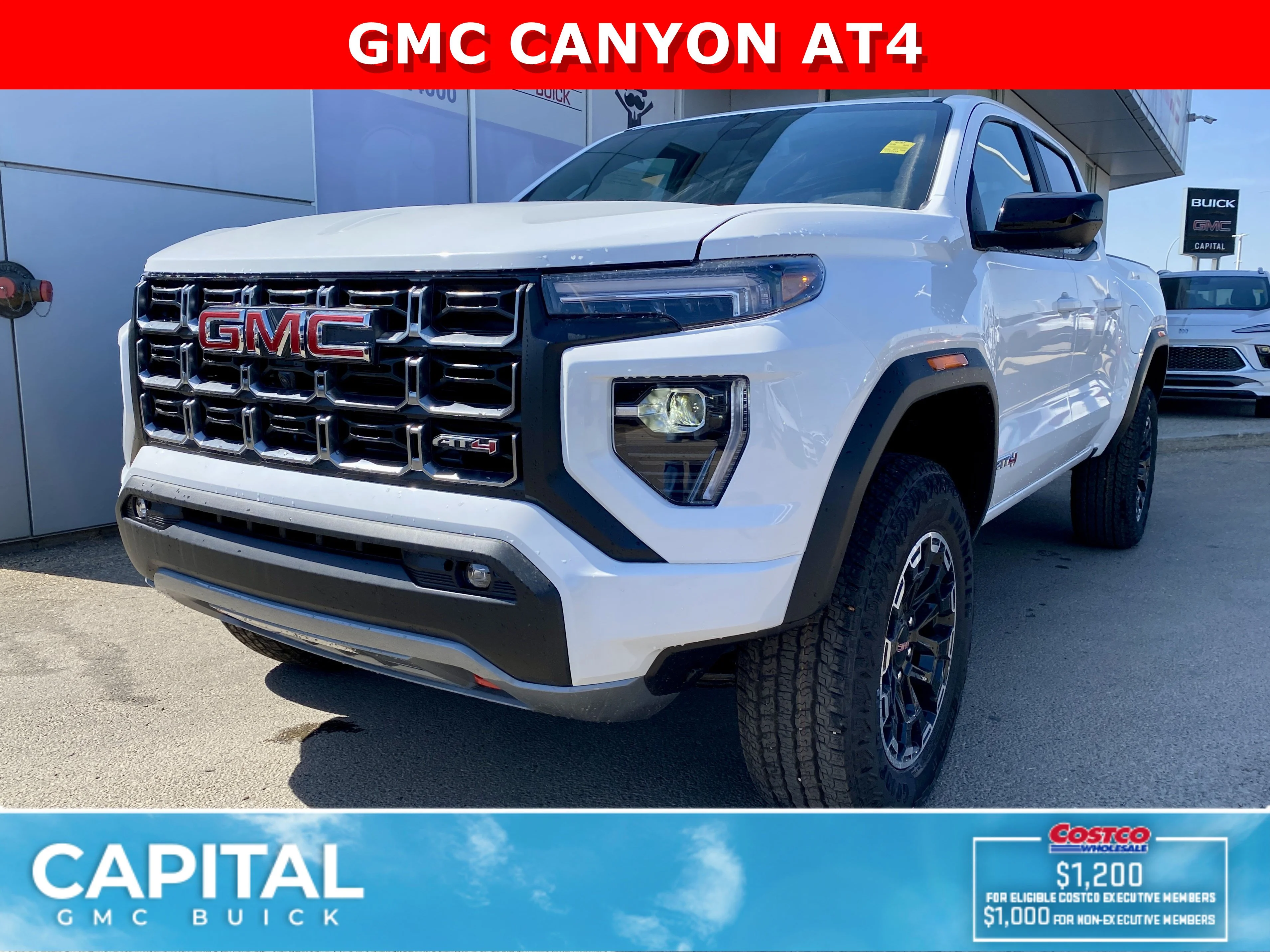 New 2026 Summit White GMC 4WD AT4 image 1
