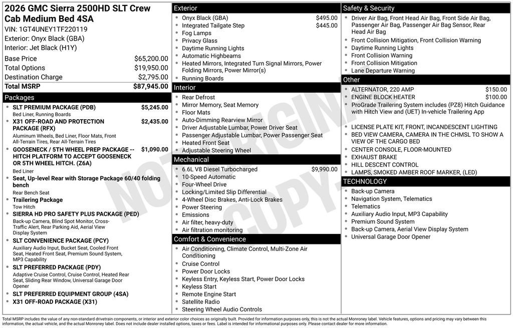 New 2026 Onyx Black GMC SLT image 6