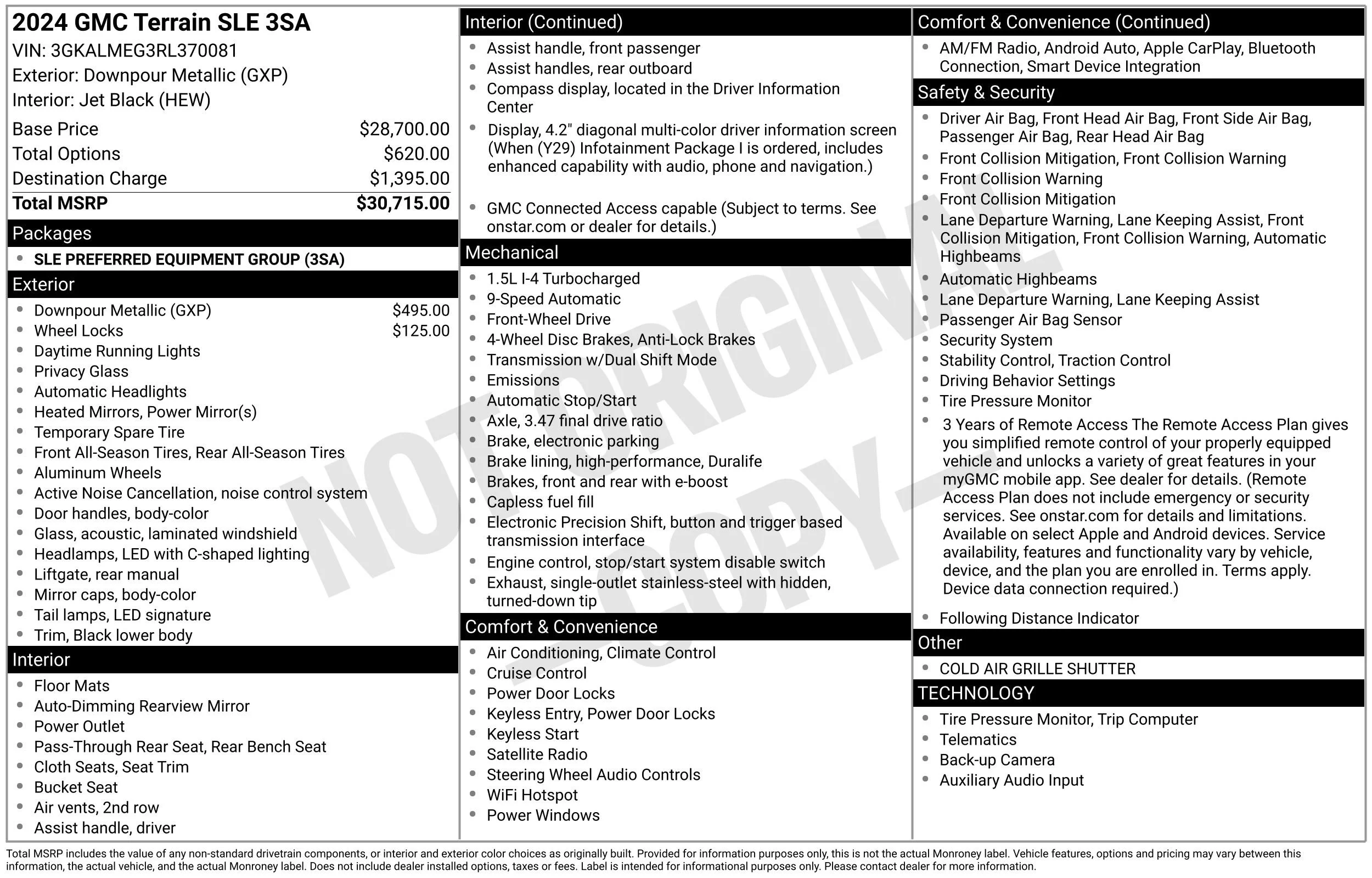 Used 2024 Downpour Metallic GMC SLE image 40