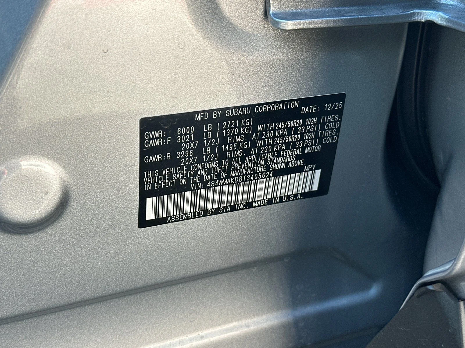 New 2026 ICE SILVER METALLIC Subaru Touring 7-Passenger image 30