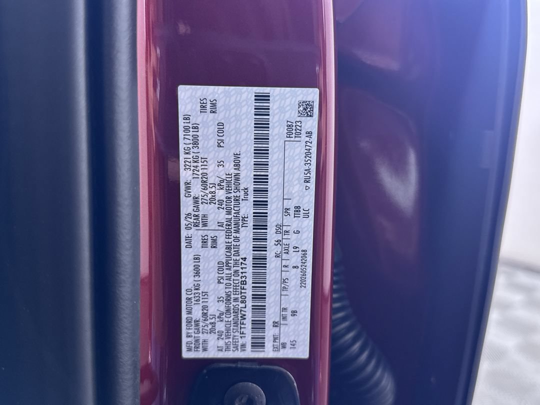 New 2026 Ruby Red Metallic Tinted Clearcoat Ford Platinum image 12