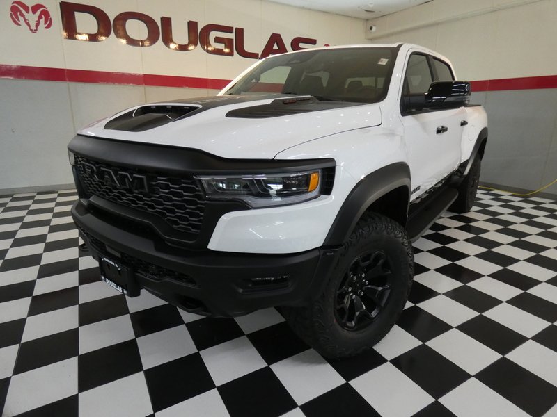 New 2026 Bright White Clear-Coat Exterior Paint RAM RHO 4x4 Crew Cab 5