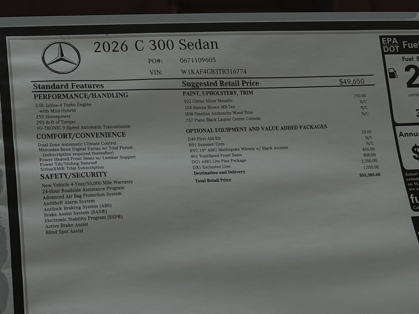 New 2026 Cirrus Silver Metallic Mercedes-Benz C 300 image 42