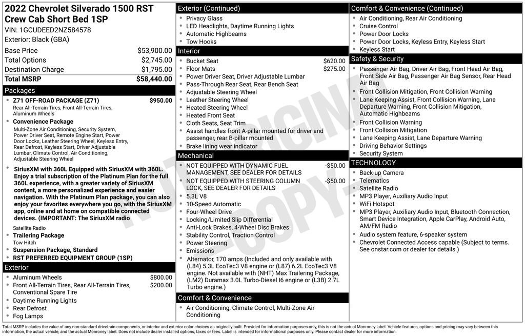 Used 2022 Black Chevrolet RST image 2