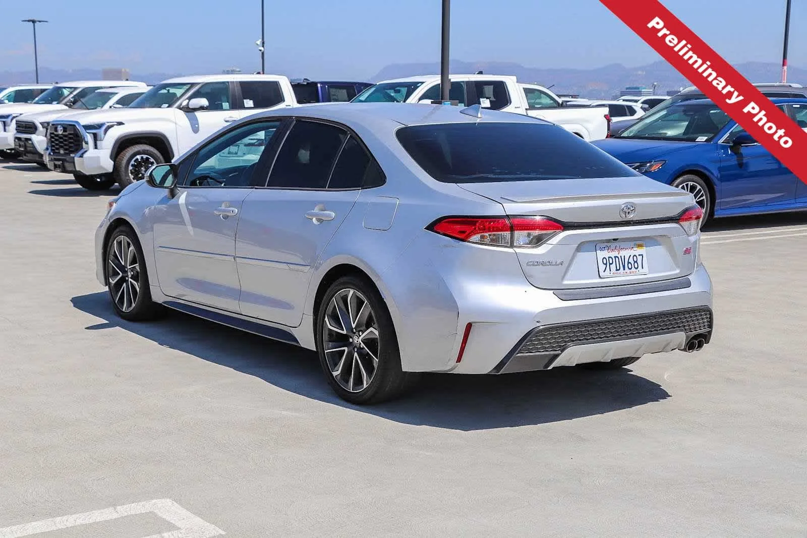 Used 2020 Classic Silver Metallic Toyota SE image 8