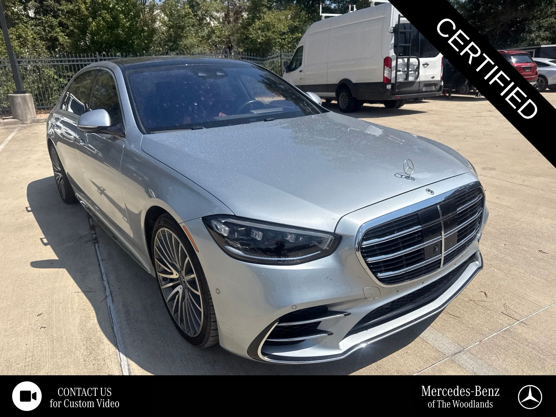 Certified Used 2021 Cirrus Silver Metallic Mercedes-Benz S 580 image 1