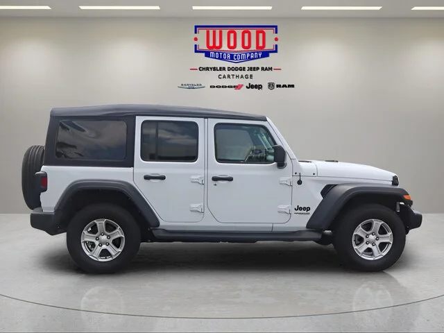 Used 2022 Bright White Clearcoat Jeep Unlimited Sport S image 2