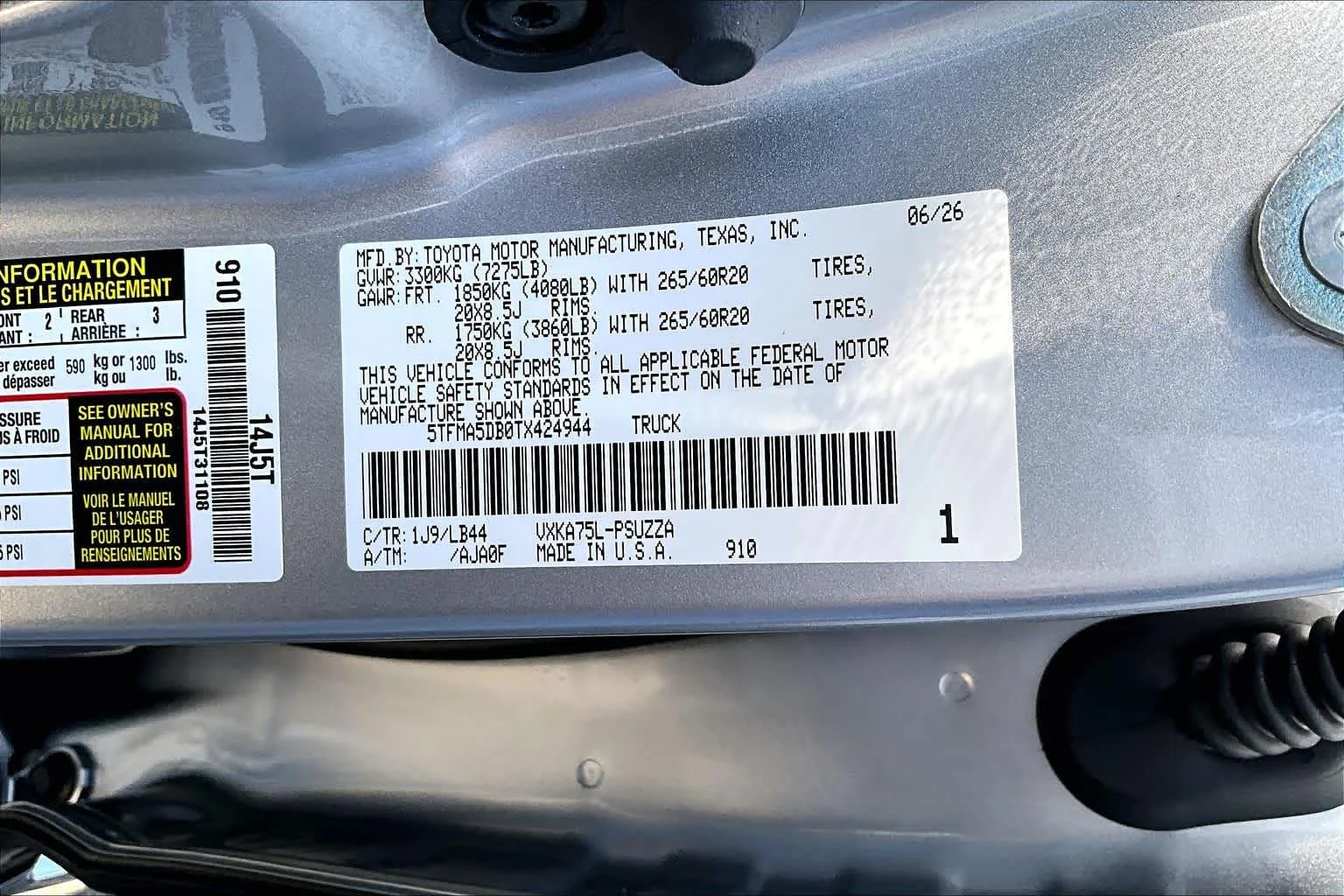 New 2026 Celestial Silver Metallic Toyota 1794 Edition image 22