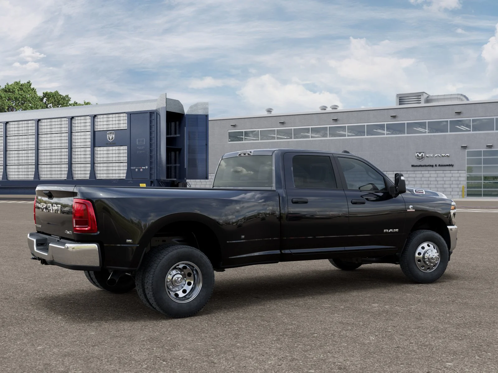 New 2026 Diamond Black Crystal Pearl-Coat Exterior Paint RAM Big Horn image 2