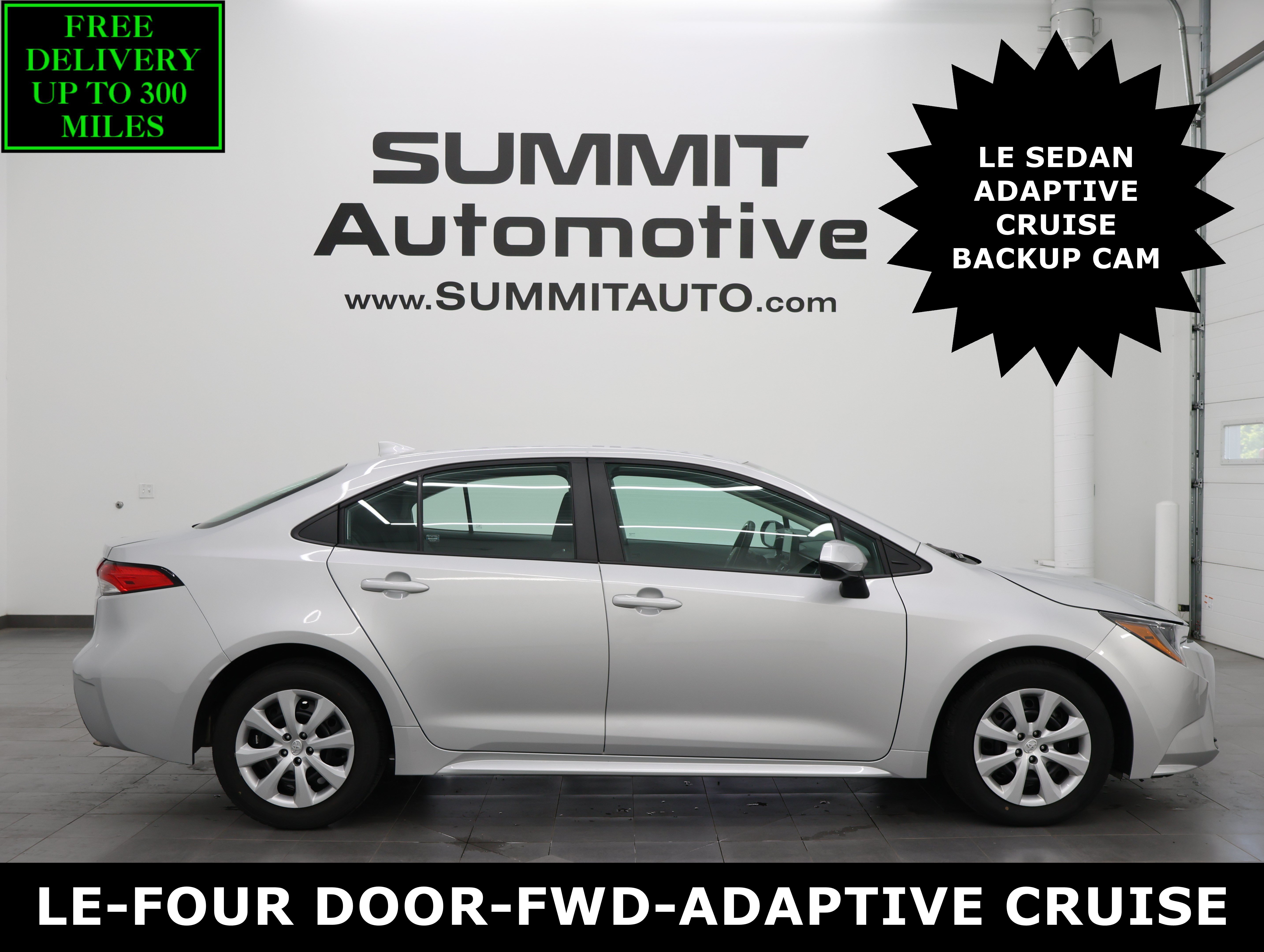 Used 2024 Classic Silver Metallic Toyota LE: LE-FOUR DOOR-FWD-ADAPTIVE CRUISE-BACKUP CAM-NEW TIRES image 1