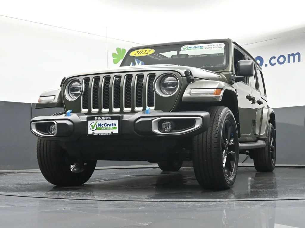 Used 2022 Green Jeep Unlimited Sahara 4xe image 8