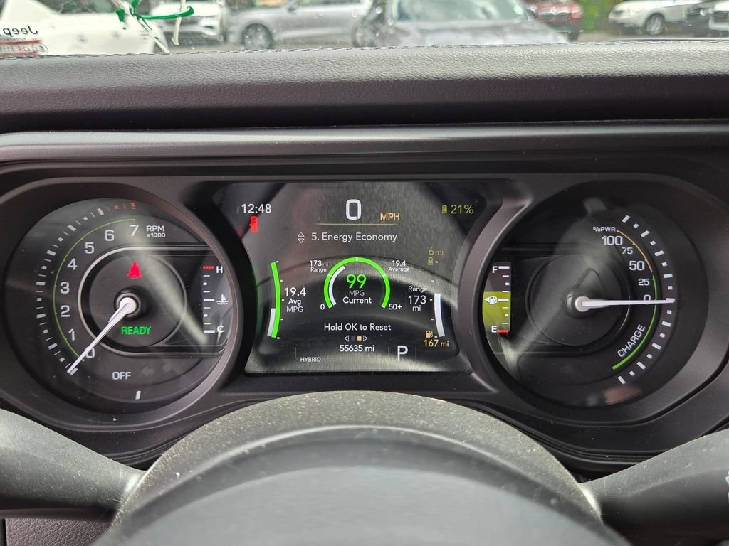 Used 2024 Bright White Clearcoat Jeep Rubicon 4xe image 23
