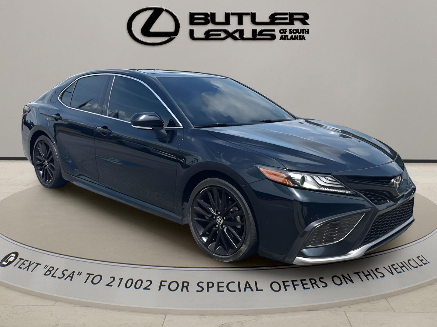 Used 2021 Midnight Black Metallic Toyota XSE image 3