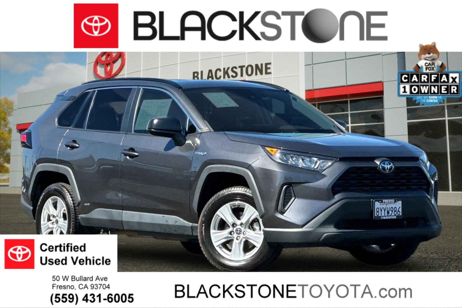 Used 2021 Magnetic Gray Metallic Toyota Hybrid LE image 1
