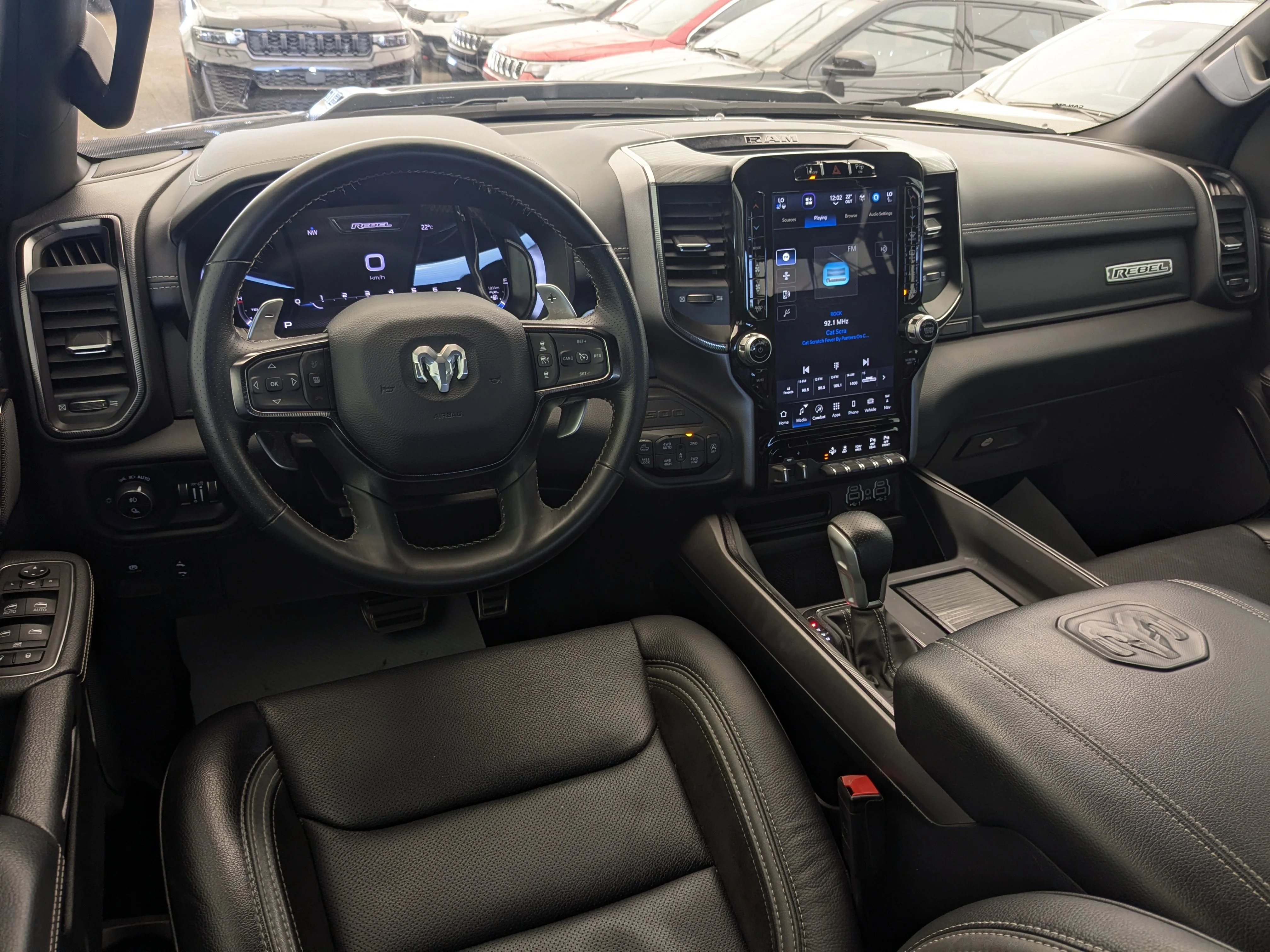 Used 2024 Black RAM Rebel - GT Pkg - Rebel Level II - Dual Pane Sunroof - Night Edition - LOADED TRUCK image 24