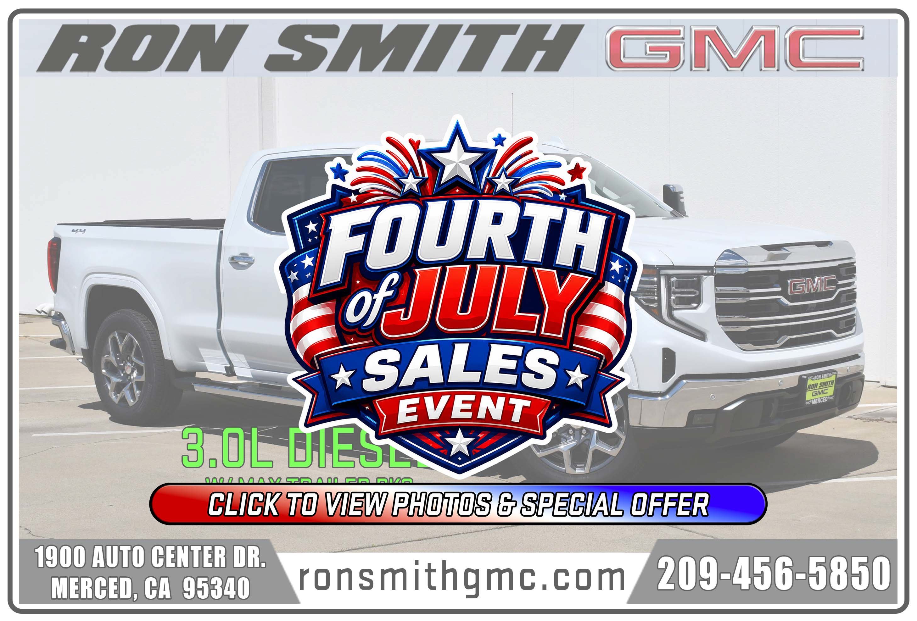 New 2026 Glacier White Tricoat GMC SLT image 1