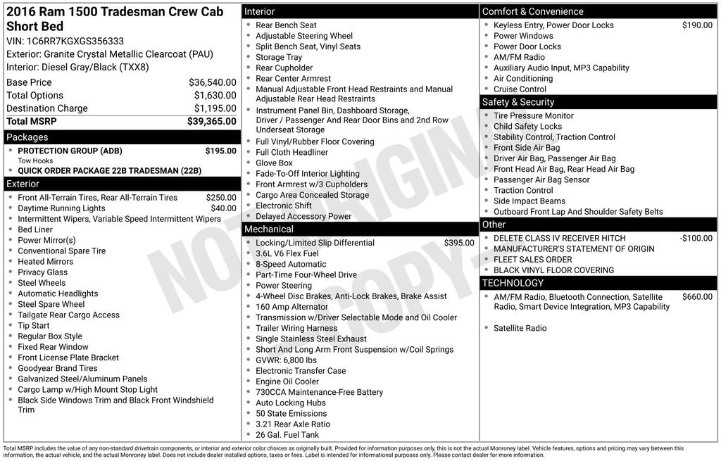 2016 RAM Ram 1500 Pickup Tradesman - Photo 25