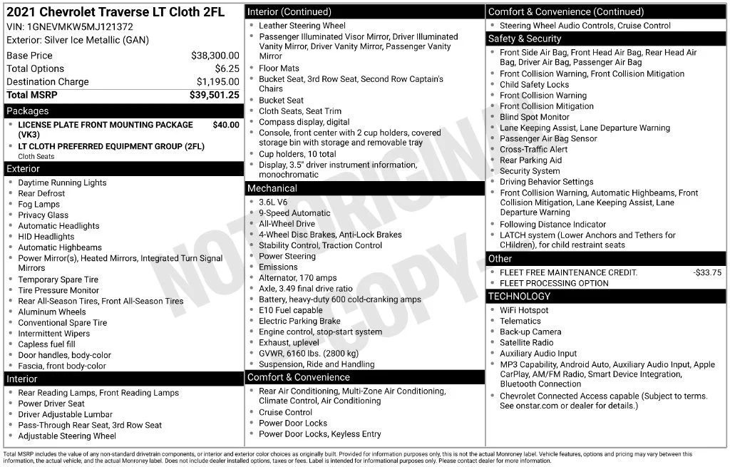 Used 2021 Silver Chevrolet LT image 2