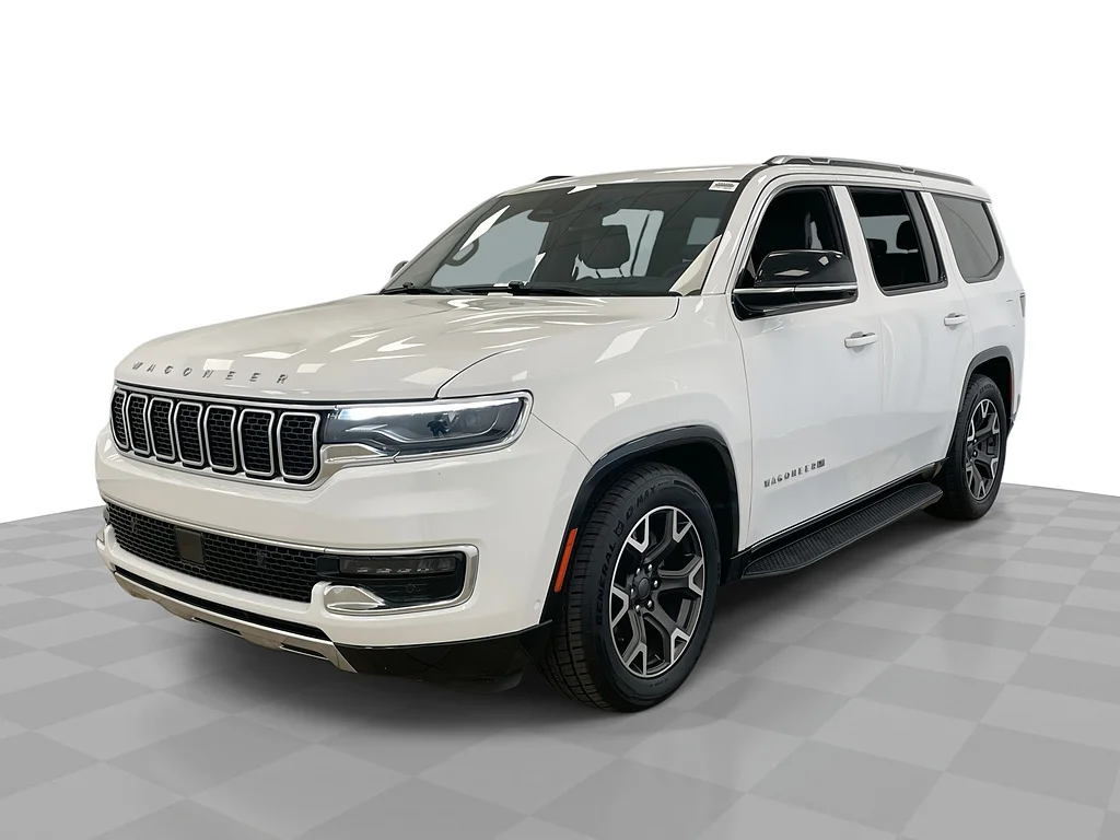 Used 2024 Bright White Clear Coat Jeep Series III image 1