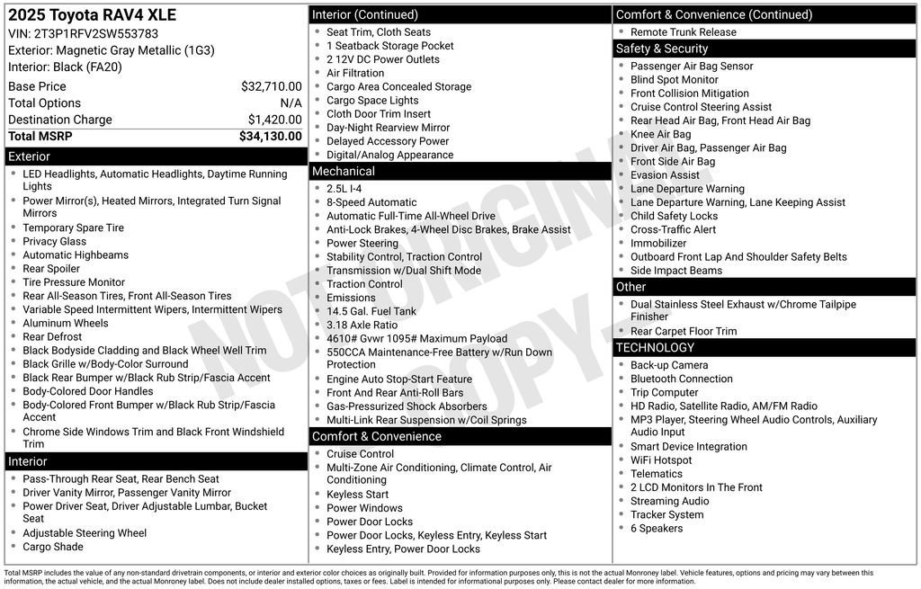 Used 2025 Gray Toyota XLE image 32