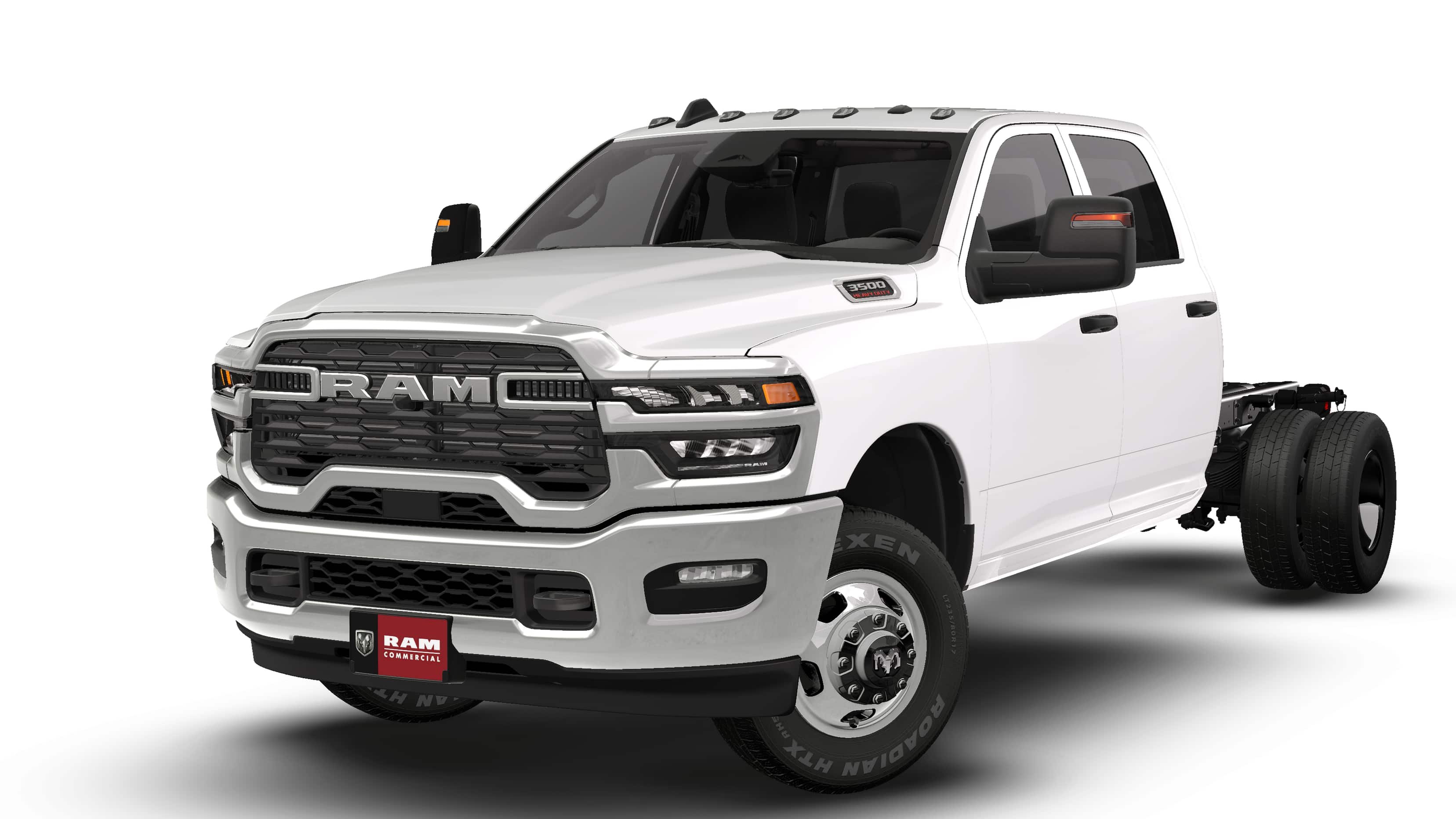 Bright White Clear-Coat Exterior Paint 2026 RAM 3500 Chassis Tradesman Crew Cab LB DRW 4WD Pickup Truck Four-Wheel Drive