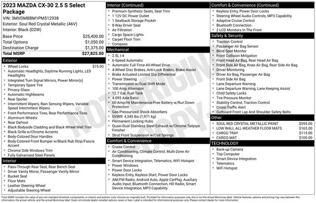 Used 2023 Red Mazda 2.5 S Select Package image 9