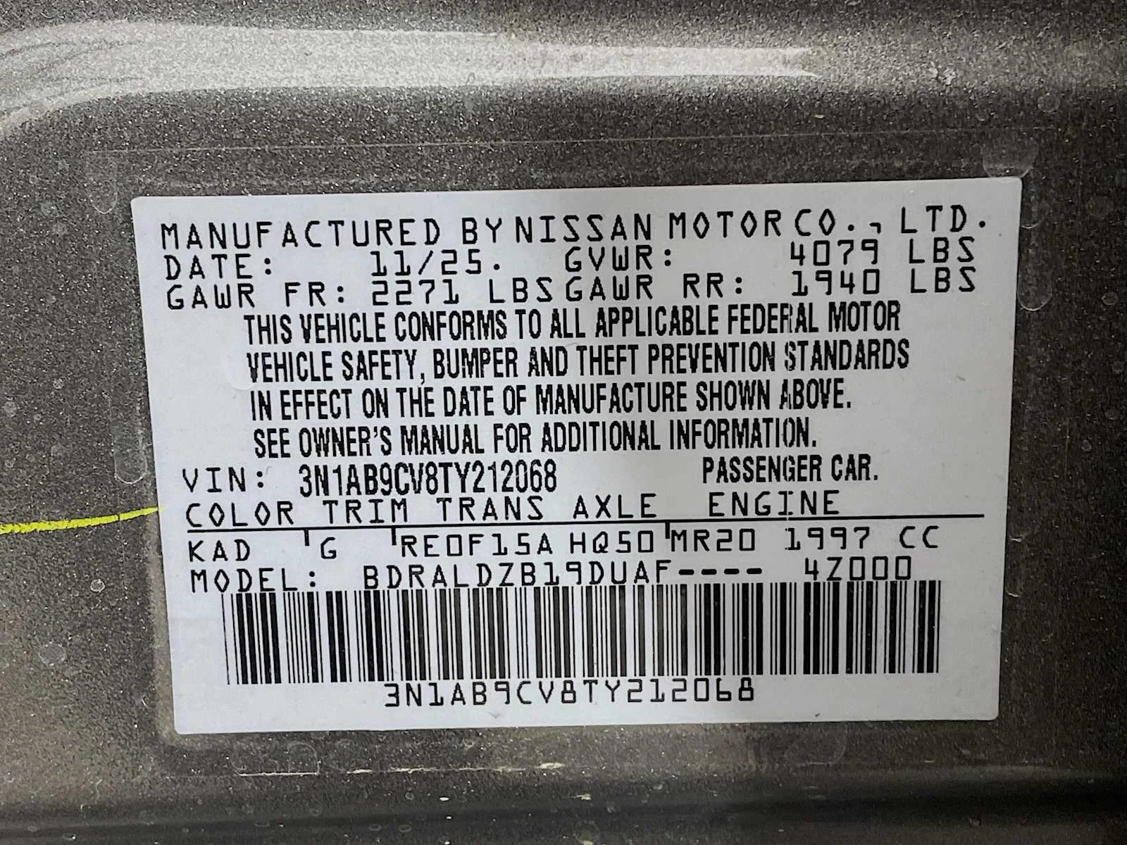 New 2026 Gun Metallic Nissan SV image 6