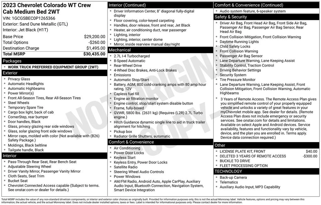 Used 2023 Beige Chevrolet Work Truck image 17
