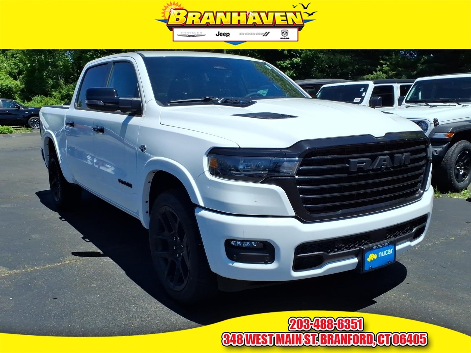 New 2026 Bright White Clear-Coat Exterior Paint RAM Laramie image 1