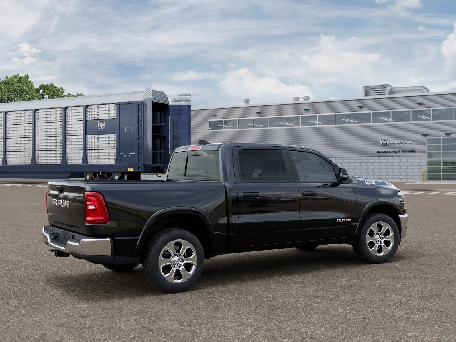 New 2026 Diamond Black Crystal Pearl-Coat Exterior Paint RAM Big Horn/Lone Star image 2