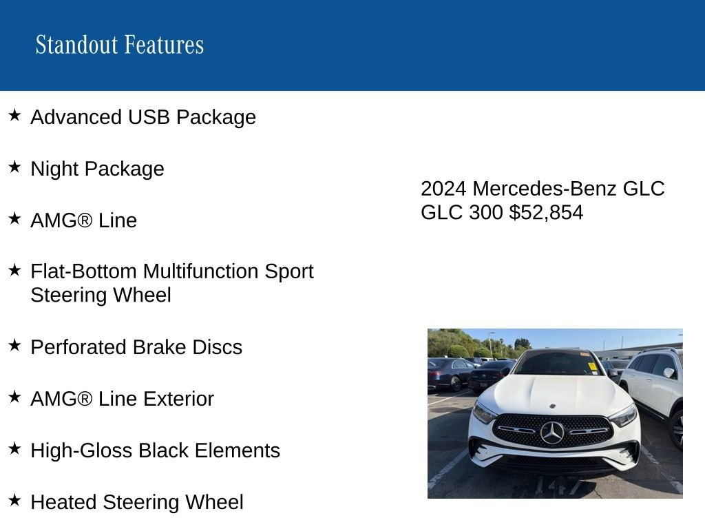 Certified Used 2024 White Mercedes-Benz GLC 300 Coupe image 9